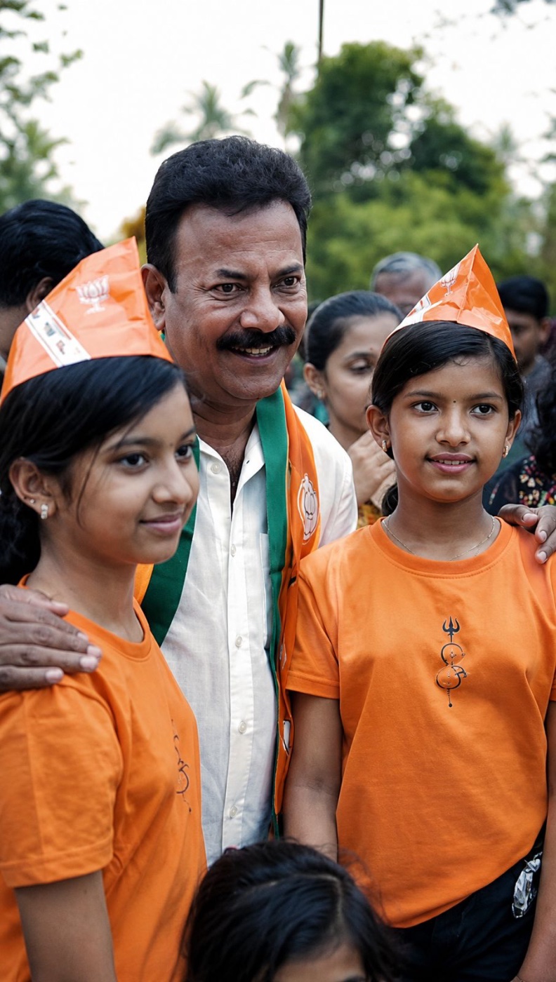 Major Ravi greeting shopkeepers